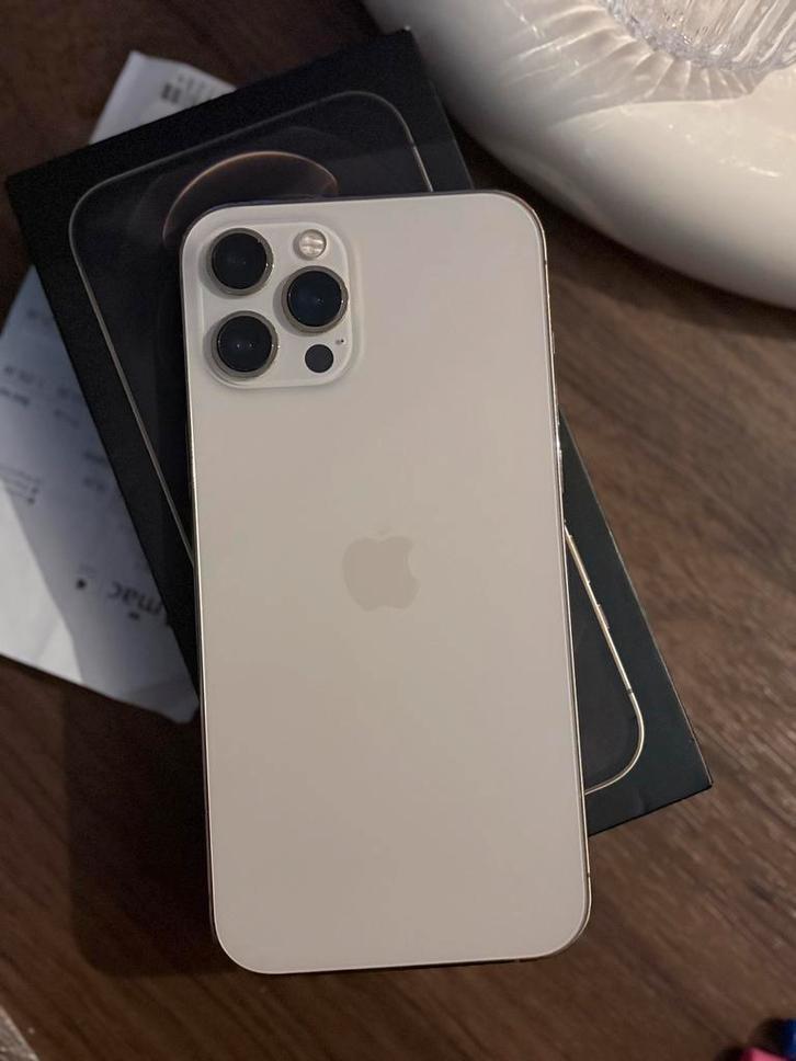 iPhone 12 Pro Max 128GB Goud - Scherm Barst, Telecommunicatie, Mobiele telefoons | Apple iPhone, Gebruikt, 128 GB, Zonder abonnement