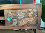 Houten Tv Meubel - Stijlvol en Uniek!, Ophalen, Gebruikt, 100 tot 150 cm, Minder dan 100 cm