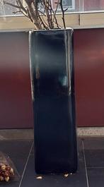 Zwarte Bloempot - Hoog Model, Tuin en Terras, Bloempotten, Ophalen, Kunststof, Gebruikt, Vierkant