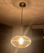 Gouden glazen Lucide MALOTO Hanglamp – Ø 30 cm – Amber, Huis en Inrichting, Lampen | Hanglampen, Ophalen, Zo goed als nieuw, Glas