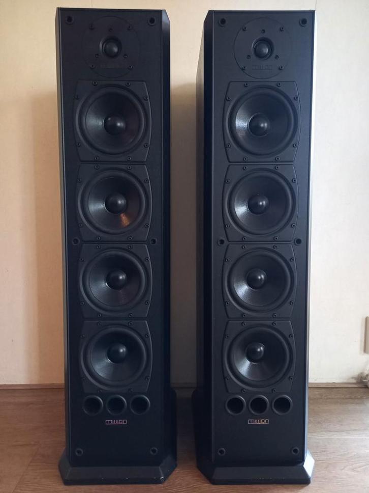 MISSION 753 HIGH-END SPEAKERS 5-DRIVER BASSREFLEX BI-WIRE, Audio, Tv en Foto, Luidsprekers, Gebruikt, Front, Rear of Stereo speakers
