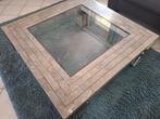 Romeinse Salontafel met Glasplaat, Gebruikt, Vierkant, Minder dan 50 cm, Glas