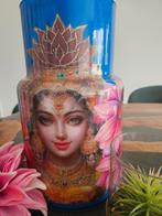 Handgemaakte Vaas met Hindugodin, Ophalen of Verzenden