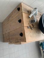 Steigerhoudte wastafel Kraaan auqa life + toebehoren, Ophalen, Zo goed als nieuw, Wastafel