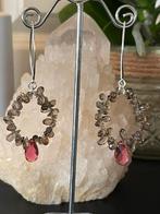 Rookkwarts , Ruby Kwarts oorbellen 925 Sterling Zilver, Ophalen of Verzenden, Nieuw