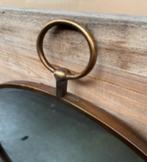 Brons messing rond spiegel + ring, Nieuw, Minder dan 100 cm, Rond, 50 tot 75 cm
