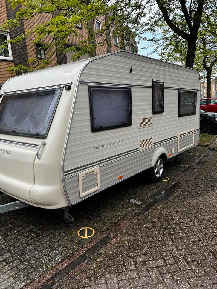 Avento 465 TF Select caravan met voortent, Caravans en Kamperen, Caravans, Particulier, tot en met 2, Rondzit, Avento, Vast bed