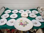 Taartset flora keramiek gouda holland, Huis en Inrichting, Keuken | Servies, Ophalen of Verzenden, 'T Olde Gre-j, Info@toldegrej.nl