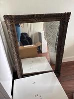 Spiegel met bronzen lijst, Gebruikt, 100 tot 150 cm, Ophalen of Verzenden, Rechthoekig