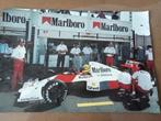 Poster Ayrton Senna mcLaren, zonder lijst, Ophalen of Verzenden, Auto's