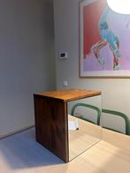 Spiegelkubus met hout 31x31cm, Huis en Inrichting, Woonaccessoires | Zuilen en Pilaren, Ophalen of Verzenden, Zo goed als nieuw