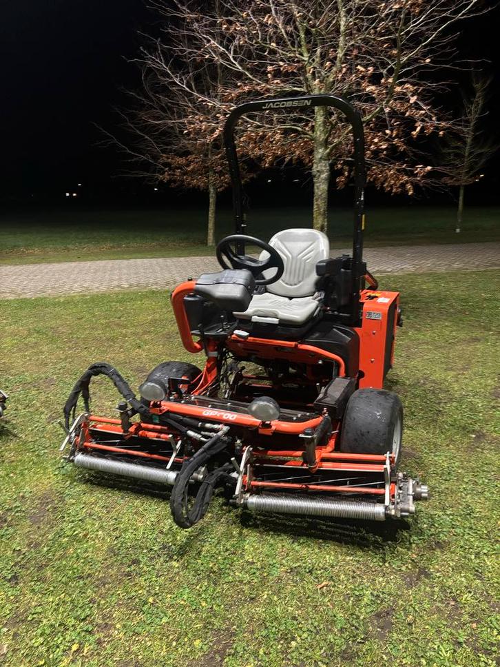 Jacobsen GP 400 Grasmaaiers, Tuin en Terras, Zitmaaiers, Gebruikt, 120 cm of meer, Elektrische starter, Mulchfunctie, Opvangbak