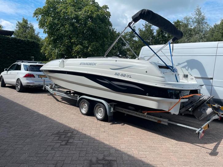 Grote tandemas boottrailer 2700 KG tandemasser boot trailer, Watersport en Boten, Boottrailers, Zo goed als nieuw, 6 tot 9 meter
