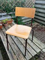 Wooden School chair, Ophalen, Gebruikt, Bruin, Eén