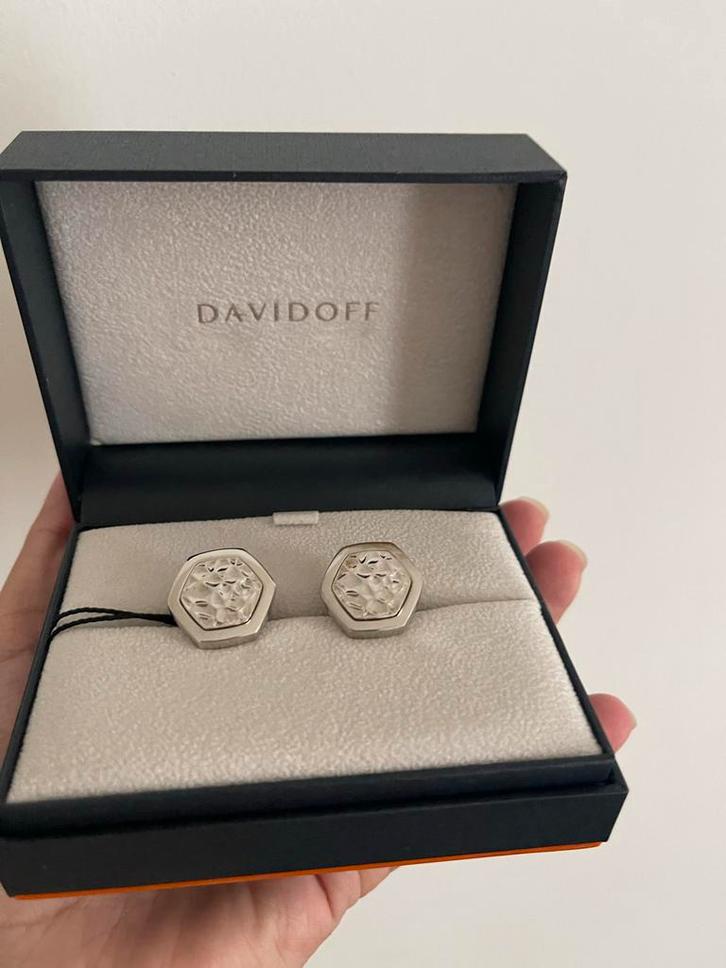 Davidoff Zilveren Manchetknopen, Sieraden, Tassen en Uiterlijk, Manchetknopen, Nieuw, Zilver, Verzilverd, Ophalen of Verzenden