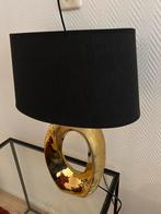 Moderne Tafellamp met Gouden Voet & Zwarte Kap, Huis en Inrichting, Ophalen, Zo goed als nieuw, Metaal, Minder dan 50 cm