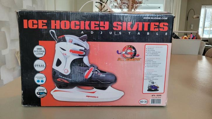 Schaatsen, harde schaal ijshockeyschaatsen maat 30 t/m 33, Sport en Fitness, Schaatsen, Gebruikt, IJshockeyschaatsen, Nijdam, Ophalen