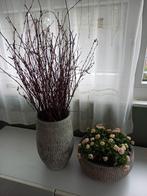 Prachtige decoratieve brocante set,  bloempot met vaas, Ophalen of Verzenden, Zo goed als nieuw