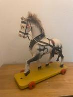 Oud houten paard op plankje, Ophalen of Verzenden