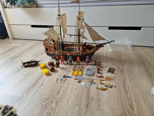 Playmobil Piratenschip met extra setjes en meer, Kinderen en Baby's, Speelgoed | Playmobil, Gebruikt, Complete set, Ophalen