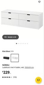 Ikea Nordli ladenkast met 4 laden. In absolute nieuwstaat!!, Huis en Inrichting, Ophalen, 50 tot 100 cm, Zo goed als nieuw, Minder dan 100 cm