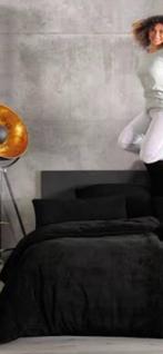 Heerlijke Optidee 1 persoons optipluche 3 delige set!, Eenpersoons, Zwart, Dekbedovertrek, Ophalen of Verzenden