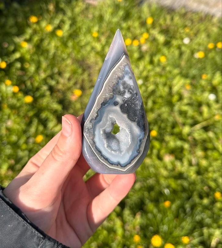 Prachtige agaat vlam, Verzamelen, Mineralen en Fossielen, Ophalen of Verzenden