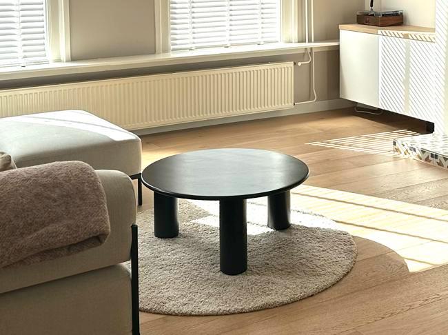West wing Moderne Zwarte Salontafel, Huis en Inrichting, Tafels | Salontafels, Zo goed als nieuw, Minder dan 50 cm, 50 tot 100 cm