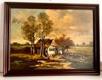 Heel groot antiek schilderij voor verzamelaar bijna gratis, Antiek en Kunst, Kunst | Schilderijen | Klassiek, Ophalen