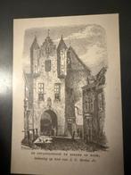 Houtgravure van J.C. Greive Jr. - Gevangenpoort Bergen op Zo, Antiek en Kunst, Ophalen