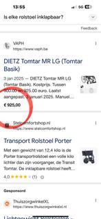 Rolstoel Tomtar nieuwprijs €925,00 nu als nieuw €350, Tomtar, Zo goed als nieuw, 06-20901040, Tomtar