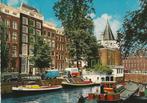 AK Amsterdam Geldersekade Opel Ford VW boten Schreierstoren, Ophalen of Verzenden, 1960 tot 1980, Ongelopen, Noord-Holland