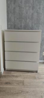Nette, witte ladekast Ikea Malm, Huis en Inrichting, Ophalen, 50 tot 100 cm, Zo goed als nieuw, 3 of 4 laden