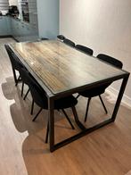 Eetafel met 6  velvet stoelen zeer mooi, Huis en Inrichting, Tafels | Eettafels, Ophalen, 50 tot 100 cm, Zo goed als nieuw, Vijf personen of meer