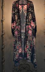 Zijde Kimono Roberto Cavalli Stof, Ophalen of Verzenden, Zo goed als nieuw, Zwart, Onder de knie