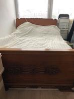 Mooi authentiek eiken bed met nieuw matras, Gebruikt, Bruin, Jaren 50, Hout