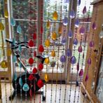 Kleurrijk retro gordijn, Overige kleuren, 200 cm of meer, Nieuw, Ophalen of Verzenden