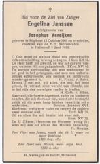 Engelina Janssen 1901 Stiphout + 1939 Helmond, 37 jaar oud, Verzamelen, Verzenden