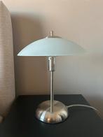 Twee mooie dimbare tafellamp met glazen kap, Ophalen, Zo goed als nieuw, Glas, Minder dan 50 cm