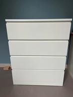 MALM ladekast wit, Ophalen, 50 tot 100 cm, Zo goed als nieuw, 3 of 4 laden