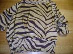 Goudkleurige top met bruine strepen maat M, Kleding | Dames, Tops, Ophalen of Verzenden, Gedragen, Maat 38/40 (M), Bruin