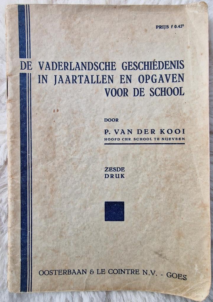Antiek Geschiedenisboek 1914 - Vaderlandsche Geschiedenis, Boeken, Gelezen, Geschiedenis, Overige niveaus, P. van der Kooi