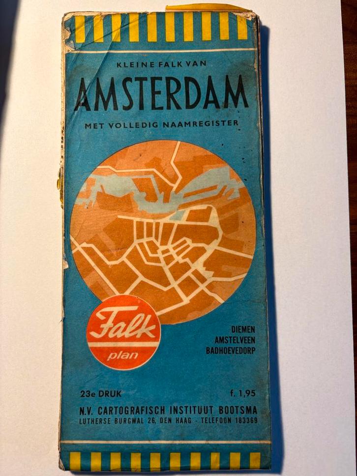 Amsterdam Plattegrond - Falk Plan 23e Druk, Boeken, Atlassen en Landkaarten, Gelezen, Landkaart, Nederland, 1800 tot 2000, Ophalen of Verzenden
