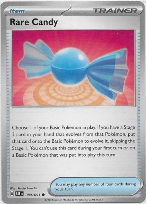 Paldean Fates,  Rare Candy [uncommon] 89/91, Hobby en Vrije tijd, Verzamelkaartspellen | Pokémon, Nieuw, Losse kaart, Verzenden