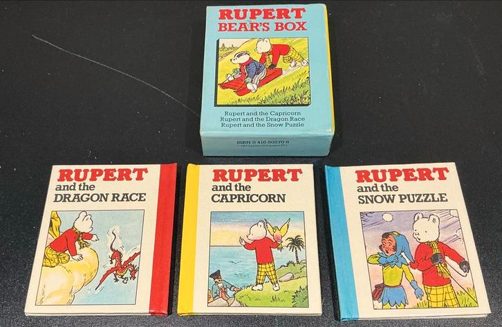Vintage  Boekjes Rupert Bear’s Box., Boeken, Kinderboeken | Jeugd | onder 10 jaar, Gelezen, Sprookjes, Verzenden