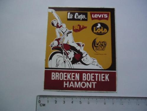sticker oud Hamont broeken boetiek winkel levis levi's jeans, Verzamelen, Stickers, Zo goed als nieuw, Bedrijf of Vereniging, Verzenden