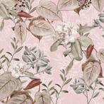 Bloemen behang Kalina, trendy behang, 350x250 Muurdeco4kids, Verzenden, Minder dan 10 m², Roze, Bloemen, roze, trendy, kalina