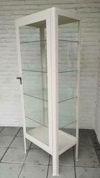 Vintage Creme Apothekerskast/Vitrinekast, Huis en Inrichting, Ophalen, Vintage, 50 tot 100 cm, Glas