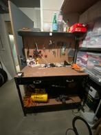 Werkbank met bankschroef - Zonder gereedschap, Doe-het-zelf en Verbouw, Werkbanken, Ophalen, Gebruikt, 70 tot 120 cm, Bankschroef