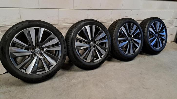 Bi-color lichtmetalen velgen Peugeot 3008 5008 205/55/19, Auto-onderdelen, Banden en Velgen, Banden en Velgen, Winterbanden, 19 inch